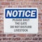 Signmission Please Shut The Gate Do Not Disturb Livestock, 14 in W x Rectangle, Plastic OS-2PACK-NS-P-1014-L-17589 - alternate 4